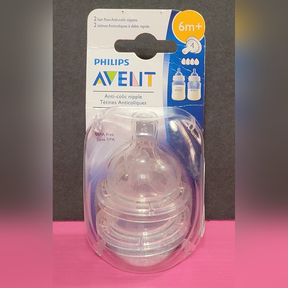 Philips Avent Anti-Colic Nipple 6m+ - Clear- Two In Package